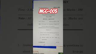 MGG003 #ignou  MSCGG PYQ #shortsfeed #exam #viral #ignoupractical #motivation #mscgeography