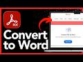 How To Convert PDF To Word Using Adobe Acrobat Reader - Full Guide (2026)