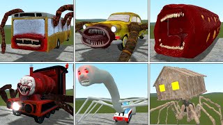 MEGAHORN, CARTOON DOG EATER, CURSED BUS EATER, HOUSE HEAD, TRAIN EATER, THE  VISITOR in Gmod! 