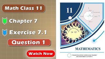 Class 11 Math | Chapter 7 |Permutation and Combination| Exercise 7.1 Question 1 | FSC-ICS Watch Now