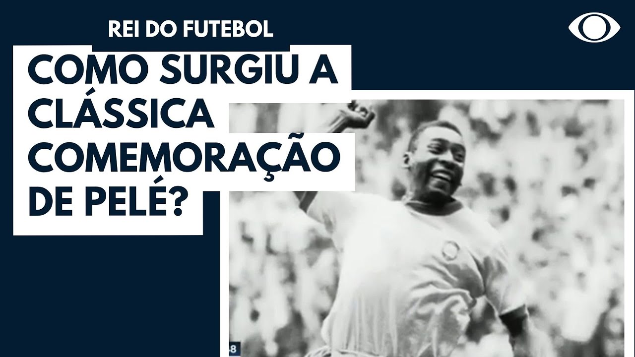 Clássica comemoração de Pelé: o soco no ar