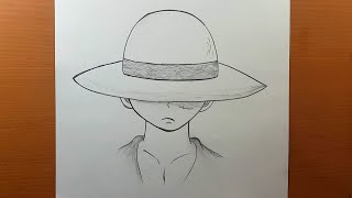 Comment dessiner Luffy | Une pièce | Luffy facile étape par étape | dessiner un anime facilement