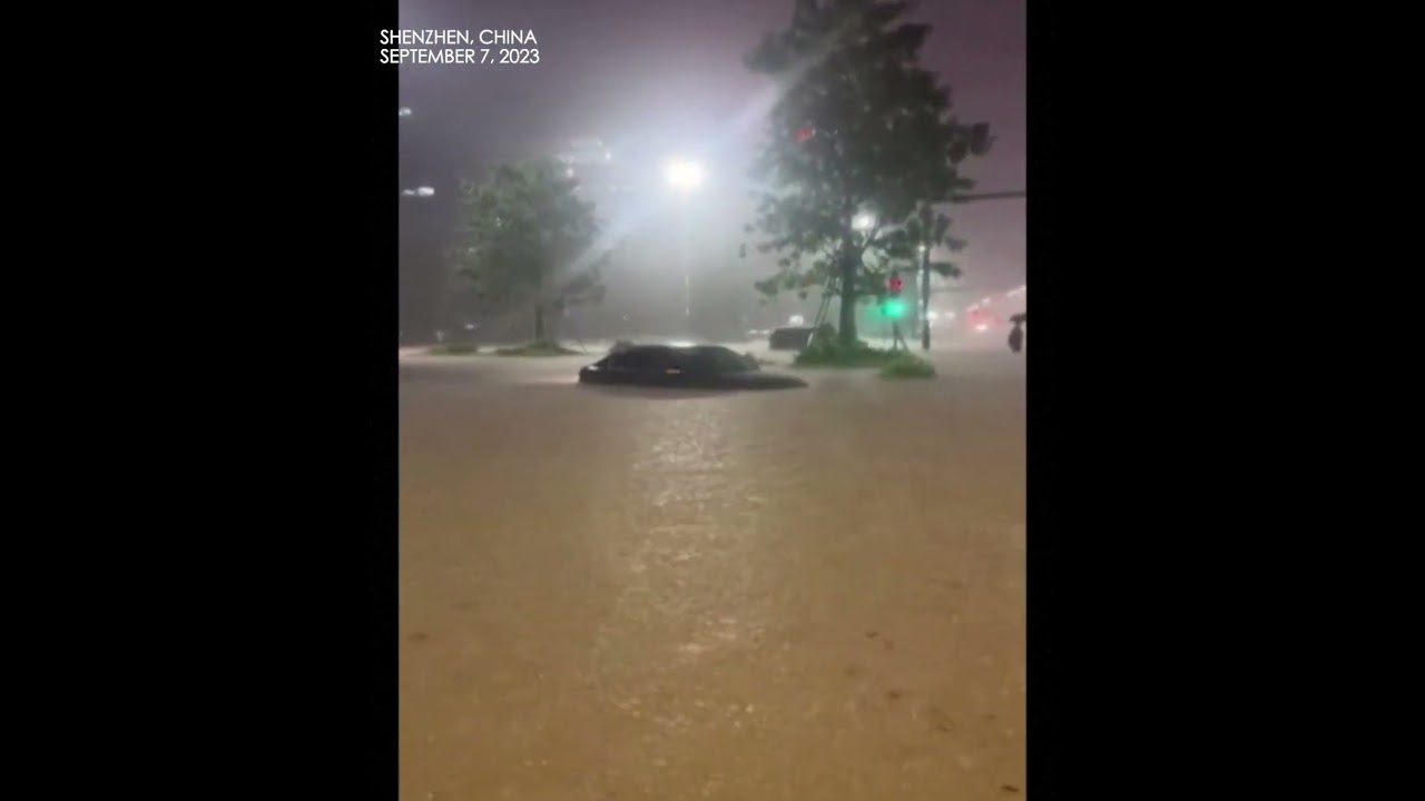 China's Shenzhen, mother hub of Huawei, hit by floods after record rainfall due to Typhoon Haikui