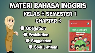 OBLIGATION, PROHIBITION AND SUGGESTION | Materi Bahasa Inggris Kelas 8 SMP Semester 1 Chapter 3