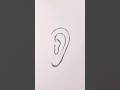 How To Draw An Ear With Easy Fast Way Step By Step كيفية رسم أذن خطوة بخطوة 