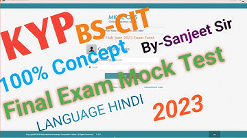 KYP COURSE FINAL EXAM ||MOCK TEST||KYP FINAL EXAM MOCK TEST HINDI LANGUAGE QUESTION