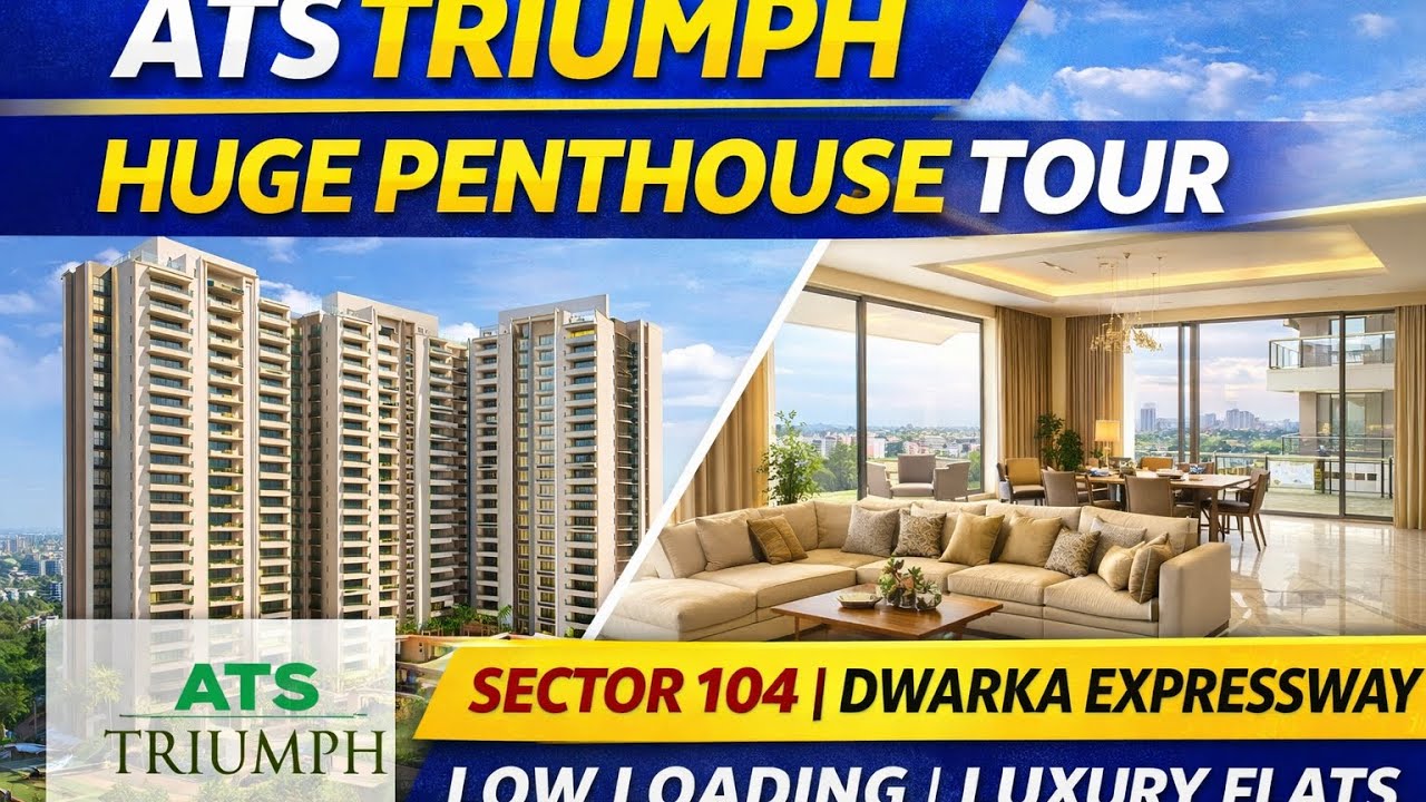 ATS Triumph Huge Penthouse Tour | Sector 104 Dwarka Expressway | Low Loading Luxury Flats Gurgaon |