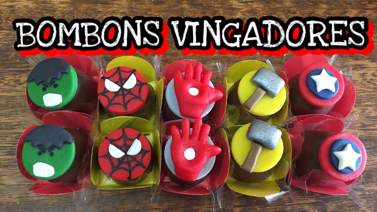 BOMBOM VINGADORES - COM PASTA DE LEITE EM PÓ