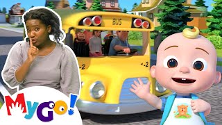 Wheels on the Bus | MyGo! Sign Language For Kids | CoComelon - Nursery Rhymes | ASL