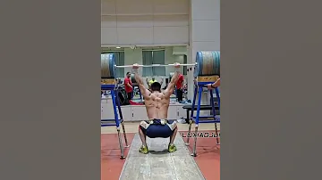 210 KG 462 LBS Overhead Squats Lu Xiaojun Chinese Weightlifting Strength Shorts 
