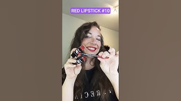 11 RED LIPSTICKS #10 💄💋 #lipstick #lips #makeup #youtubeshorts #shorts#viral @marieashleywilhelm