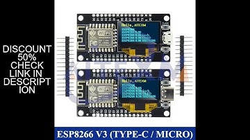 NodeMCU ESP8266 V3 Development Board With 0.96 Inch OLED Display CH340 ESP-12F WiFi Module TYPE-C US