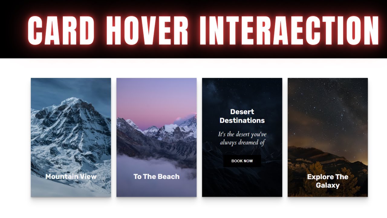 Day 5 - Card Hover Interactions | Using HTML & CSS Free Source Code ...