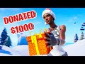 donating lots of money to streamers for christmas