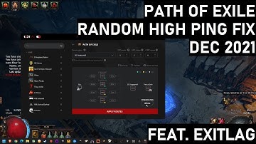 Path of Exile Exitlag Test - Random High Ping Fix December 2021