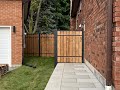 Slipfence vertical wood gate installation 2024