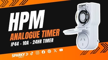 HPM D818ODDP | Analogue Timer Outdoor IP44 10A | 24h Timer