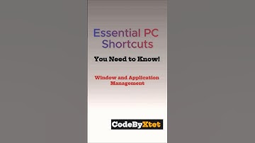 Essential PC Shortcuts for Window and Application Management #shortcut #essential #pc #file #windows