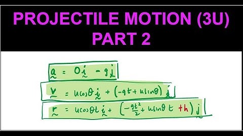 HSC Year 12 Extension 1 (3U) - Projectile Motion Part 2 - With Vectors