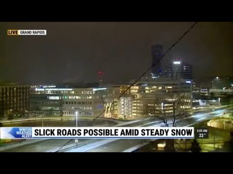 Slick roads possible Friday amid snowfall - YouTube