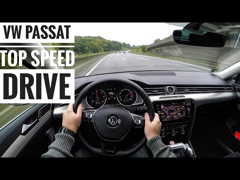 VW Passat 2.0 TDI (2018) | POV Drive on German Autobahn - Top Speed Drive (60FPS)