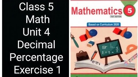 Class 5 Math | Decimal & Percentage Exercise 1 | Unit 4 KPK Textbook