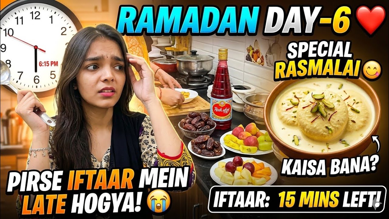 Ramadan Day-6 ❤️| Ghr pr Rasmalai Banayen😋| Achanak se firse tabiyat kharab ho gyi🤒| 