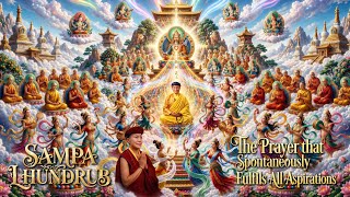 Samba Lhundrub (བསམ་པ་ལྷུན་འགྲུབ།), meaning “Spontaneous Fulfillment of Aspirations” 