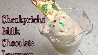 Milk Chocolate Ice cream 3 Ingredient cheekyricho tutorial