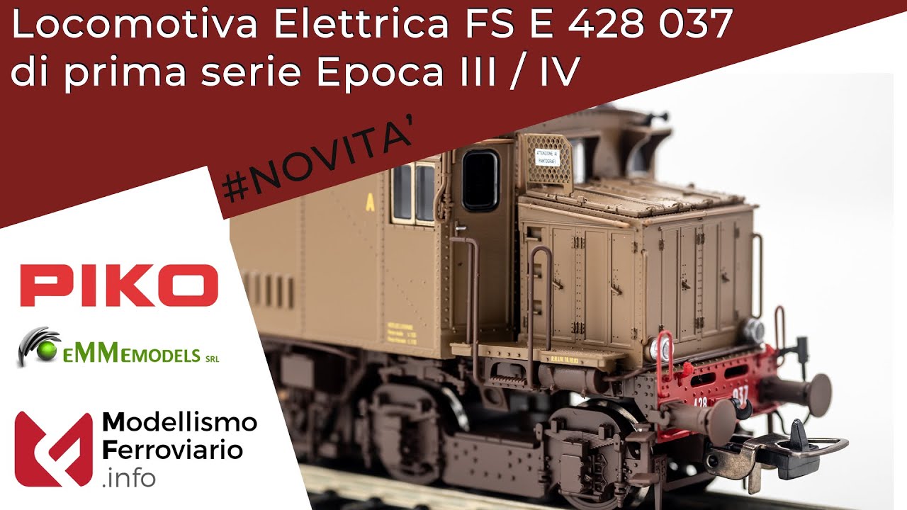 PIKO 97467 Locomotiva Elettrica FS E 428 037 di prima serie Epoca III-IV | Modellismo Ferroviario