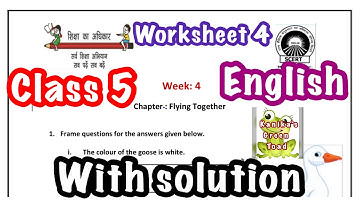 Class 5 English worksheet 4 solved Assignment || EDMC CLASS 5 English worksheet 4