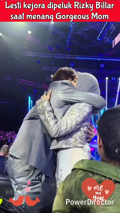 Lesti kejora dipeluk Rizky Billar saat menang Gorgeous Mom #lestikejora #rizkybillar #leslar