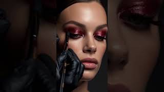 #RedEyeshadow #BoldMakeup #GlamEyes #MakeupTrend #BeautyShorts #ViralMakeup #EyeLook #viral #shimmer