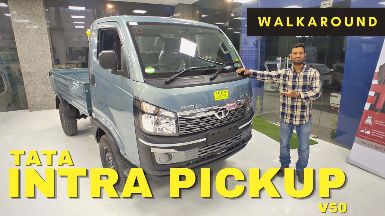 2022 TATA Intra Pickup V50 Facelift Updated Review Walkaround tata-intra-v20-bi-fuel-cng-petrol-1000kg-payload-pickup