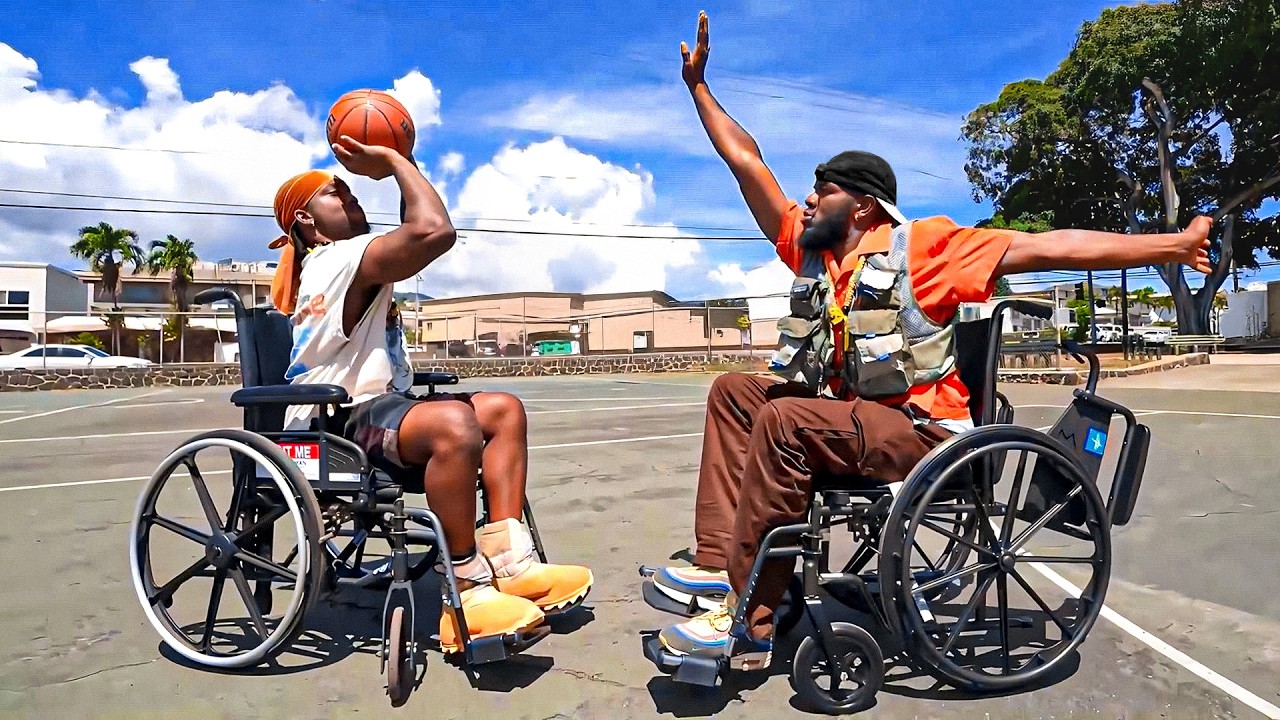 Chrisnxtdoor vs YourRage 1v1 Wheelchair Basketball!