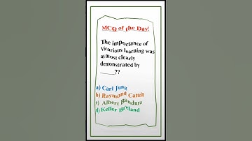 Answer of the last MCQ shared in the community section... @psychology @learnpsychology