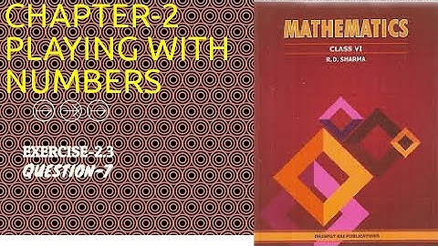 Question-7 EXERCISE-2.3 CHAPTER-2 RD SHARMA CLASS-6