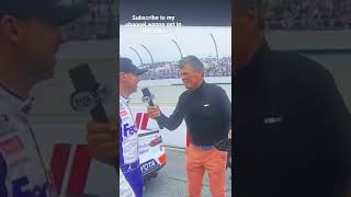 Michael waltrip get a cake and almost has it land on Denny hamlins car 🤣🤣🤣2022 race at Dover