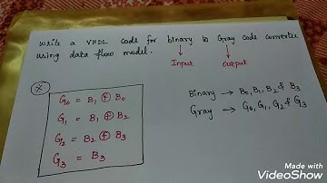 VHDL code for binary to Gray and 4:1 MUX using data flow model