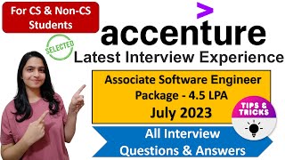 Accenture Latest Interview Experience 2023 |All Interview Questions & Answers | ASE | TR+HR | 4.5LPA