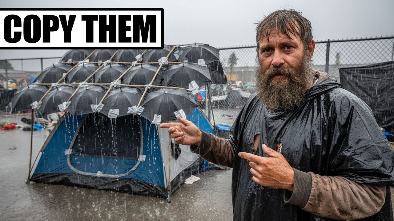 How Homeless People Stay Dry for Days in Endless Rain
