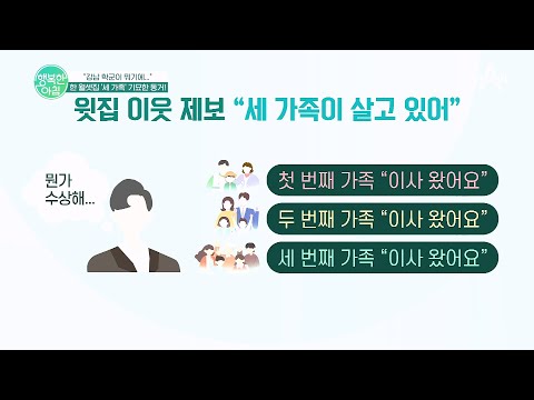 월셋집 하나에 무려 12명이 <strong>산다</strong>? 한 지붕 세 가족의 기막힌 동거! | 행복한 아침 938 <strong>회</strong>