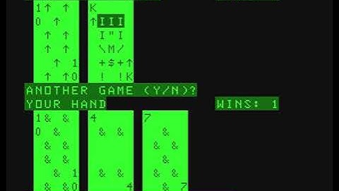 "Blackjack" by Tandy (1984)