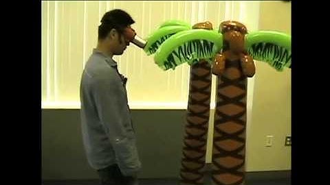 Testing a portable collision warning device for visually impaired - obstacle course