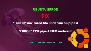UBUNTU FIX: *ERROR* uncleared fifo underrun on pipe A/ *ERROR* CPU pipe A FIFO underrun