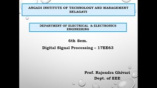 DSP -  Module 4 Realization of IIR Filters Structures