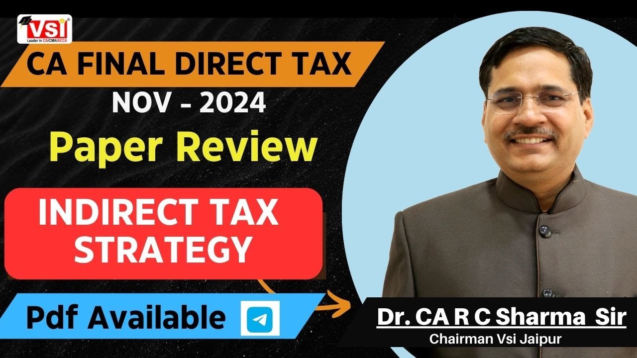 CA Final Nov 2024 Direct Tax |DT| Review & Last Day Strategy For IDT # ...