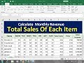 #387 How TO Calculate Total Sales of Each item Over the Month On Excel Hindi