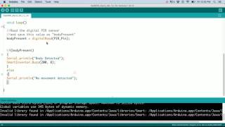 Programming the PIR sensor