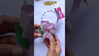 🦋Easy paper basket 🧺 #papercraft #diy #mini basket #art ...